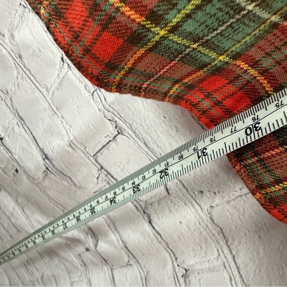 Daniel Cremieux tan Red plaid cotton flannel Casual Button Down Shirt sz M - Picture 3 of 8